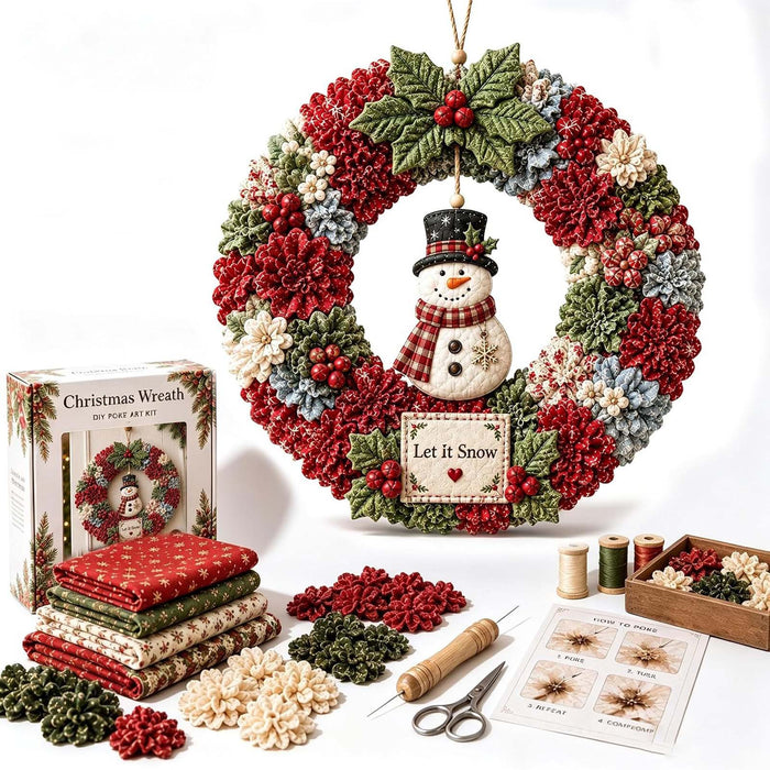 Heat Grove DIY Fabric Christmas Wreath Sewing Kit in Gift Box
