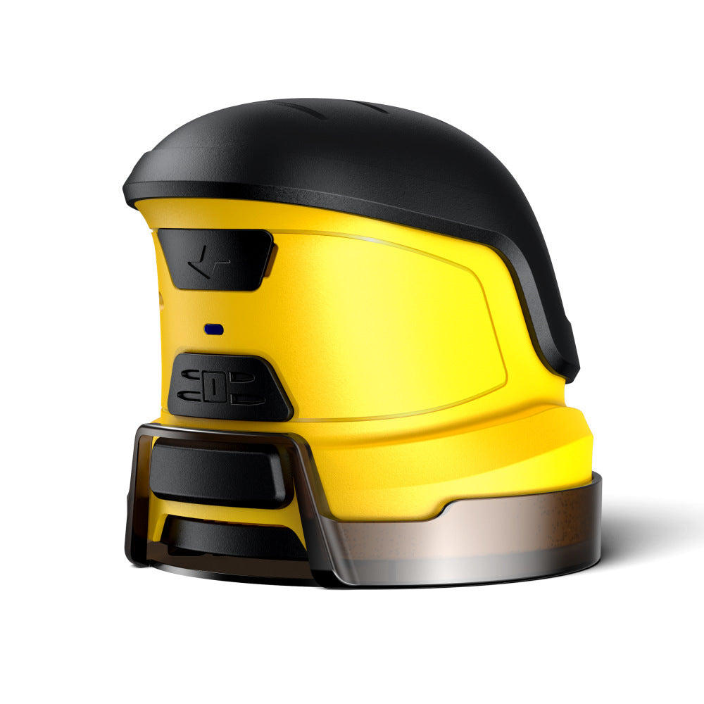 Cordless electric ice scraper on windshield