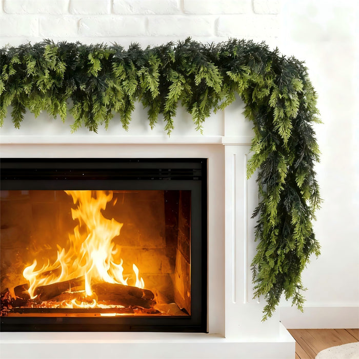 Heat Grove Artificial Norfolk Pine Garland for Mantel and Stairs