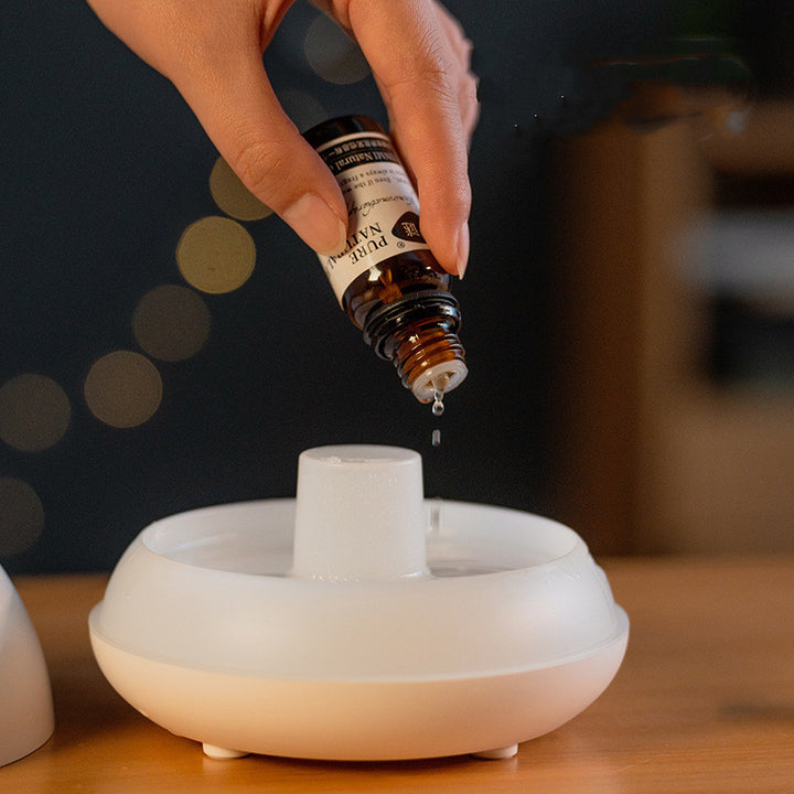 Flame Humidifier with Directional Spray and 7 Color Lights