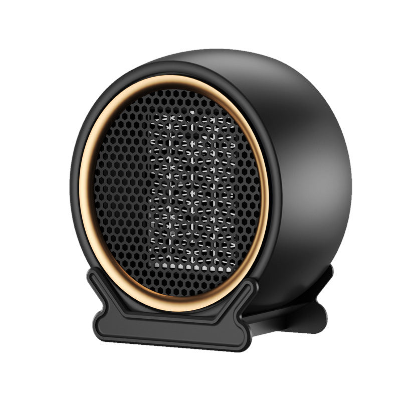 Compact black ceramic desk fan heater