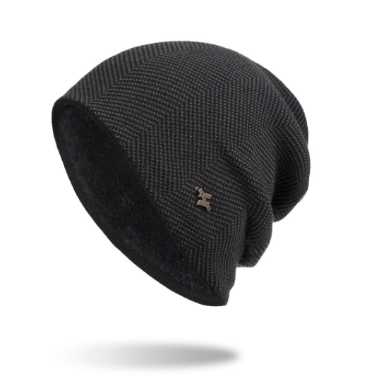 Heat Grove Slouchy Knit Beanie with Thick Plush Fleece Lining