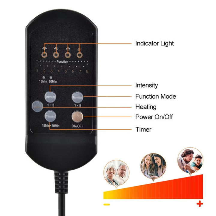 Heated Massage Chair Pad with 7 Motors for Home &amp; Car – Heat Grove