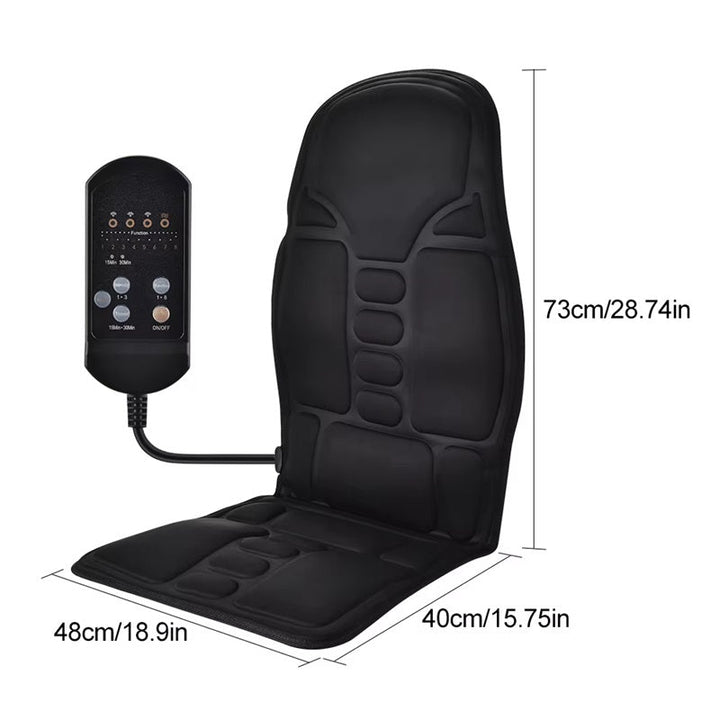 Heated Massage Chair Pad with 7 Motors for Home &amp; Car – Heat Grove