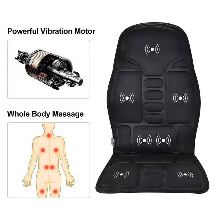 Heated Massage Chair Pad with 7 Motors for Home &amp; Car – Heat Grove