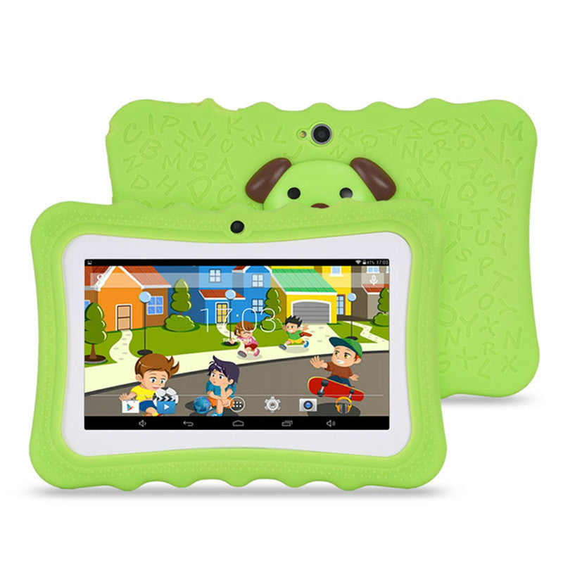Pink kids tablet in silicone case