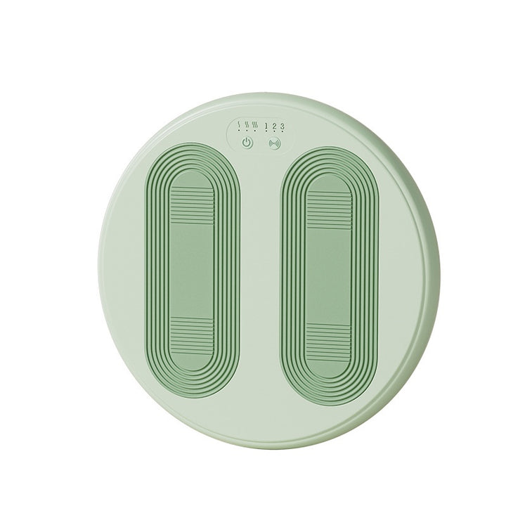 Round heated foot warmer pad in green