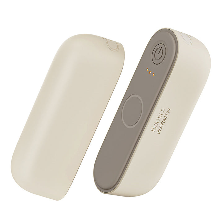 Magnetic rechargeable hand warmers split in two