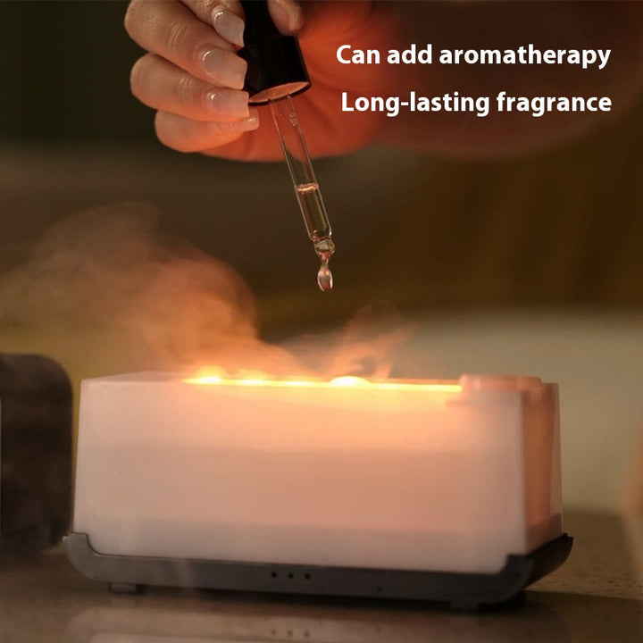 Compact USB Flame Aroma Diffuser with 2/8 Hour Timer
