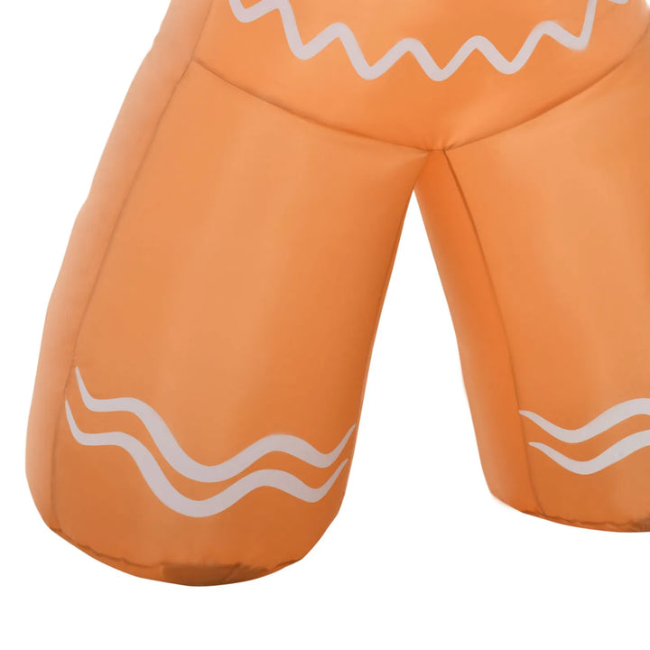 Giant inflatable gingerbread man with candy cane