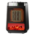 Portable heater with 3D flame effect