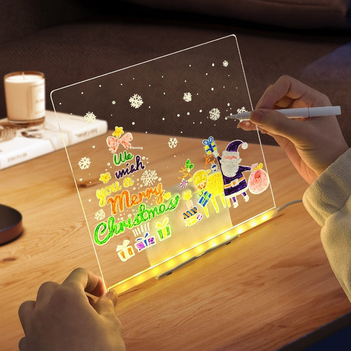 Glowing acrylic LED drawing board