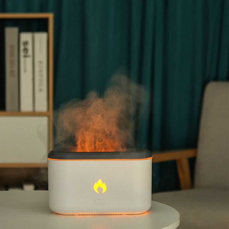 3D Flame Humidifier, 300 ml Ultrasonic Aroma Diffuser, Type-C