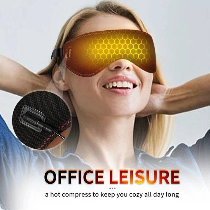 USB Heated Eye Mask With 3 Heat Levels and Auto Shutoff