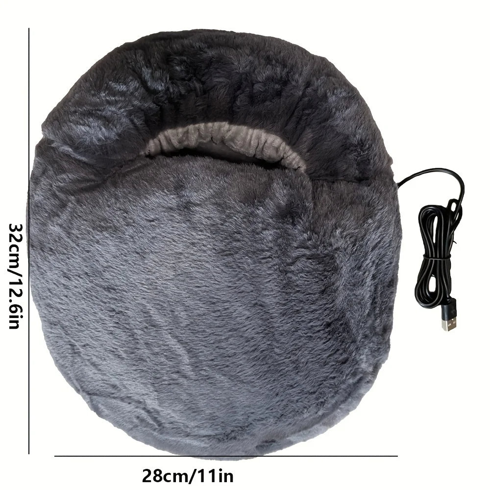 Heat Grove™ Soft Velvet USB Foot Warmer With Steady 122–140°F Heat