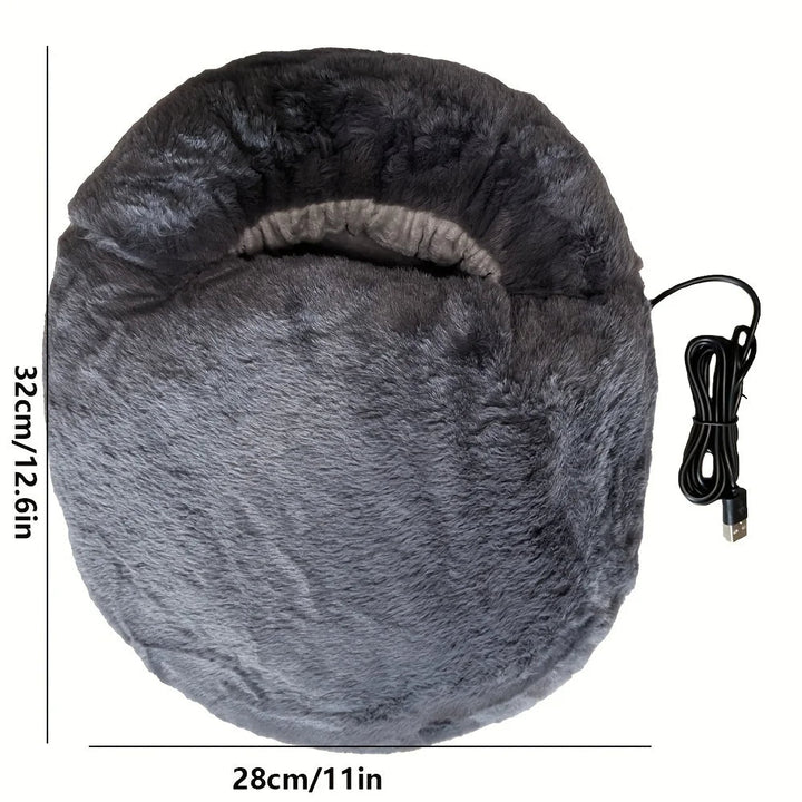 Heat Grove™ Soft Velvet USB Foot Warmer With Steady 122–140°F Heat