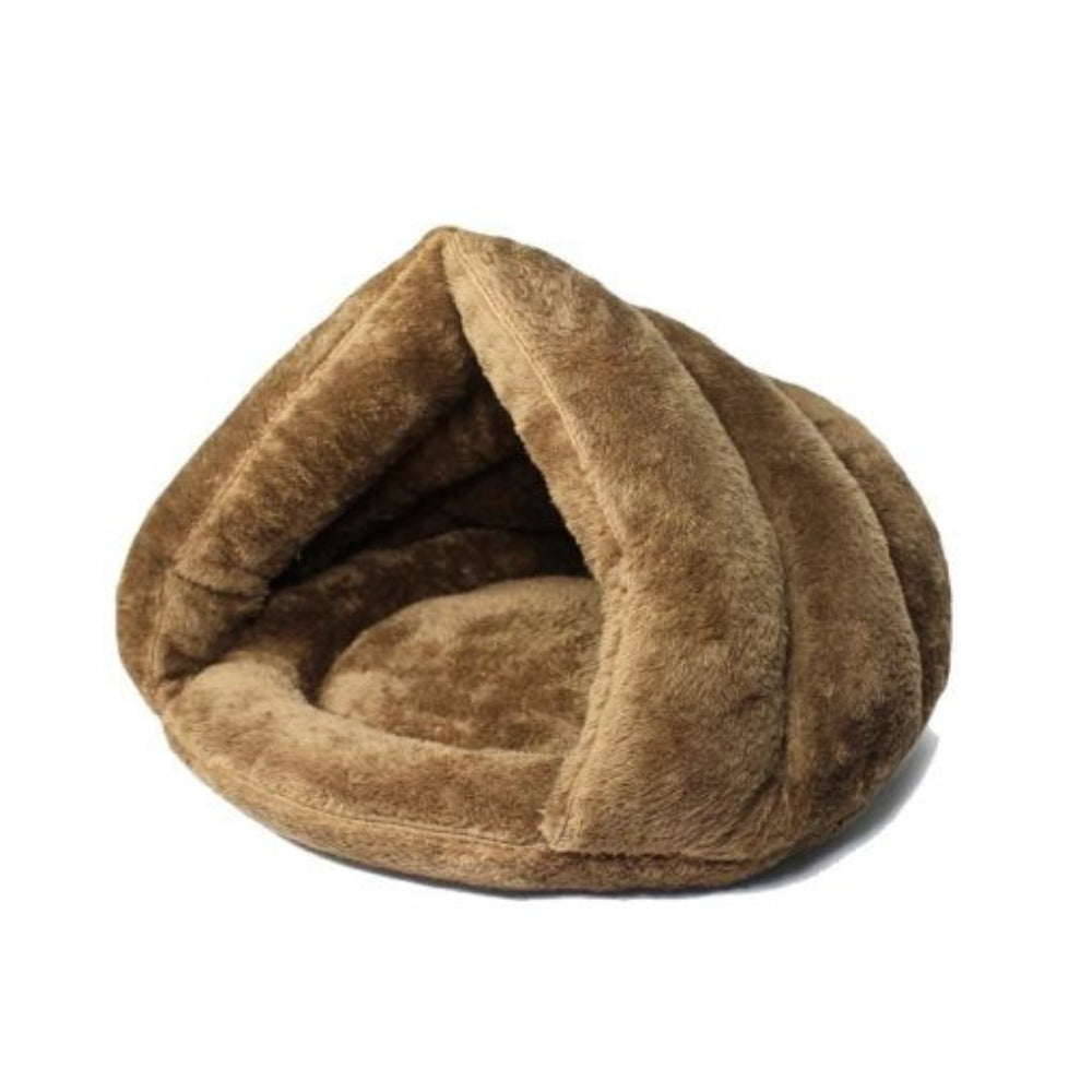 Self-Warming Cat Bed with Soft Faux Fur and Water-Resistant Base