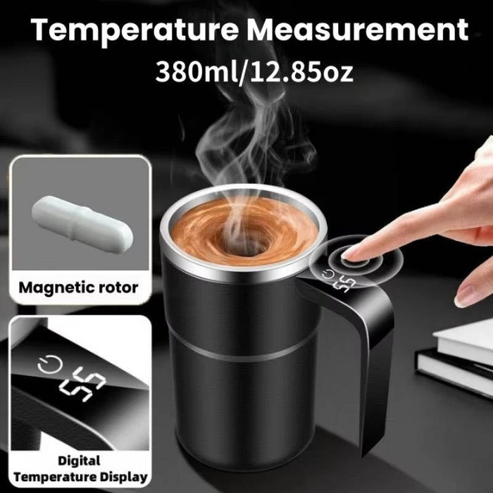 Heat Grove™ Self-Mixing Heated Travel Mug With Temperature Display