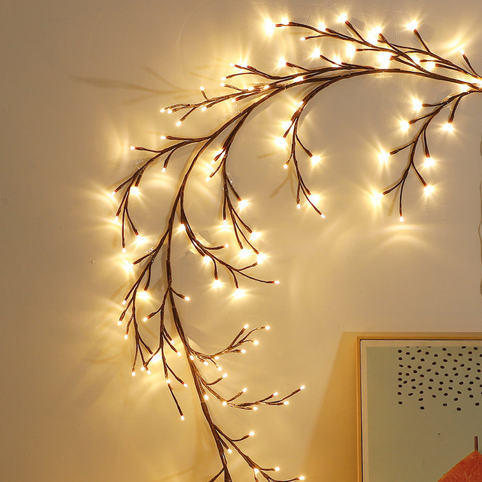 Heat Grove Bendable LED Rattan Branch Lights, 7.5 Ft, USB Powered