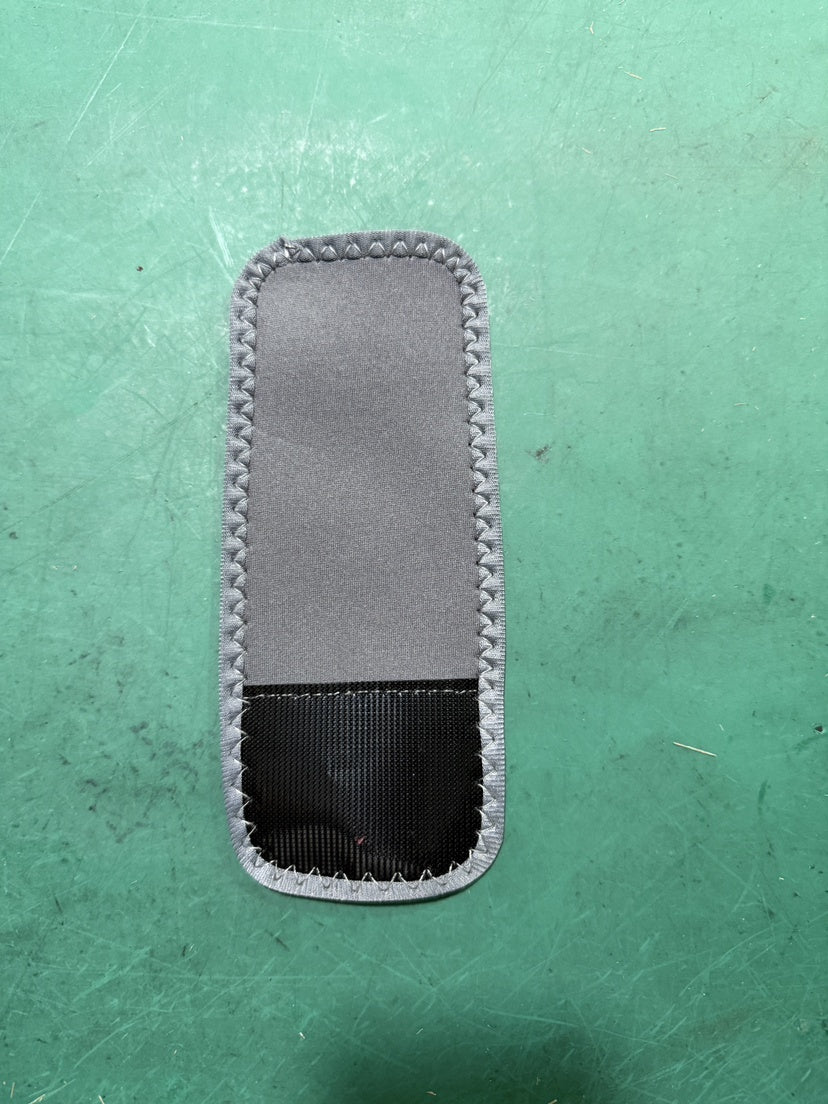 Gray heated ankle wrap with LED display