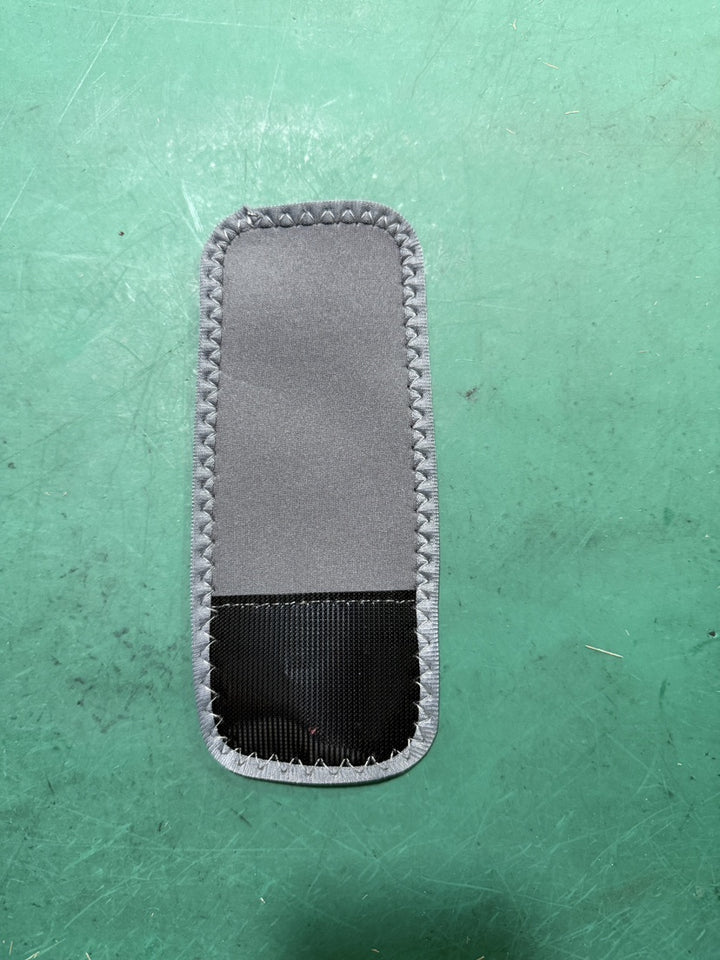 Gray heated ankle wrap with LED display