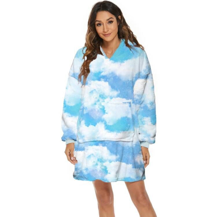 Heat Grove Oversized Wearable Hooded Blanket with Fun Prints