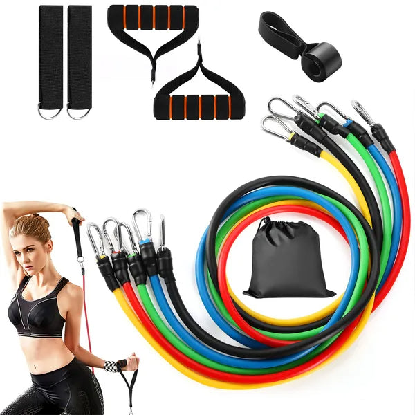 Heat Grove 11-Piece Resistance Band Set with Door Anchor