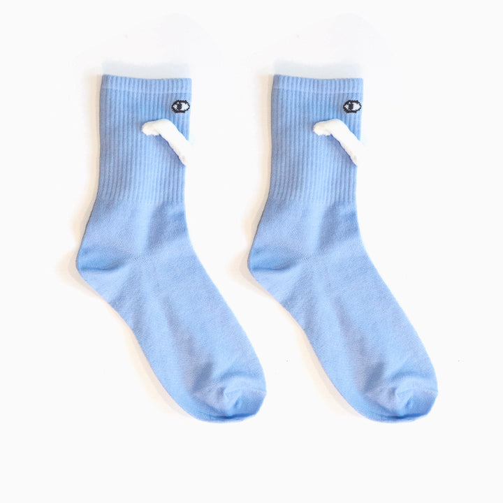 Couple socks with magnetic hands holding