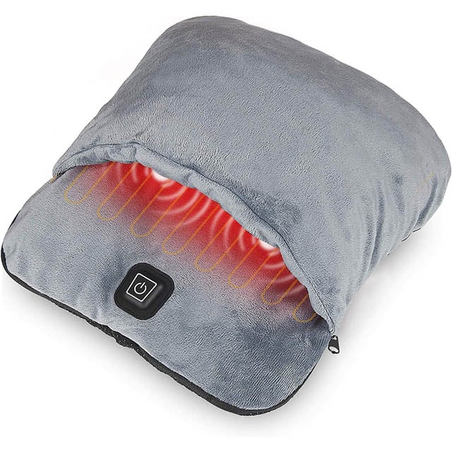 Heat Grove™ Shiatsu Foot Warmer Pouch with Heat and Vibration