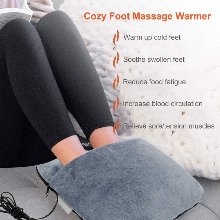 Heat Grove™ Shiatsu Foot Warmer Pouch with Heat and Vibration