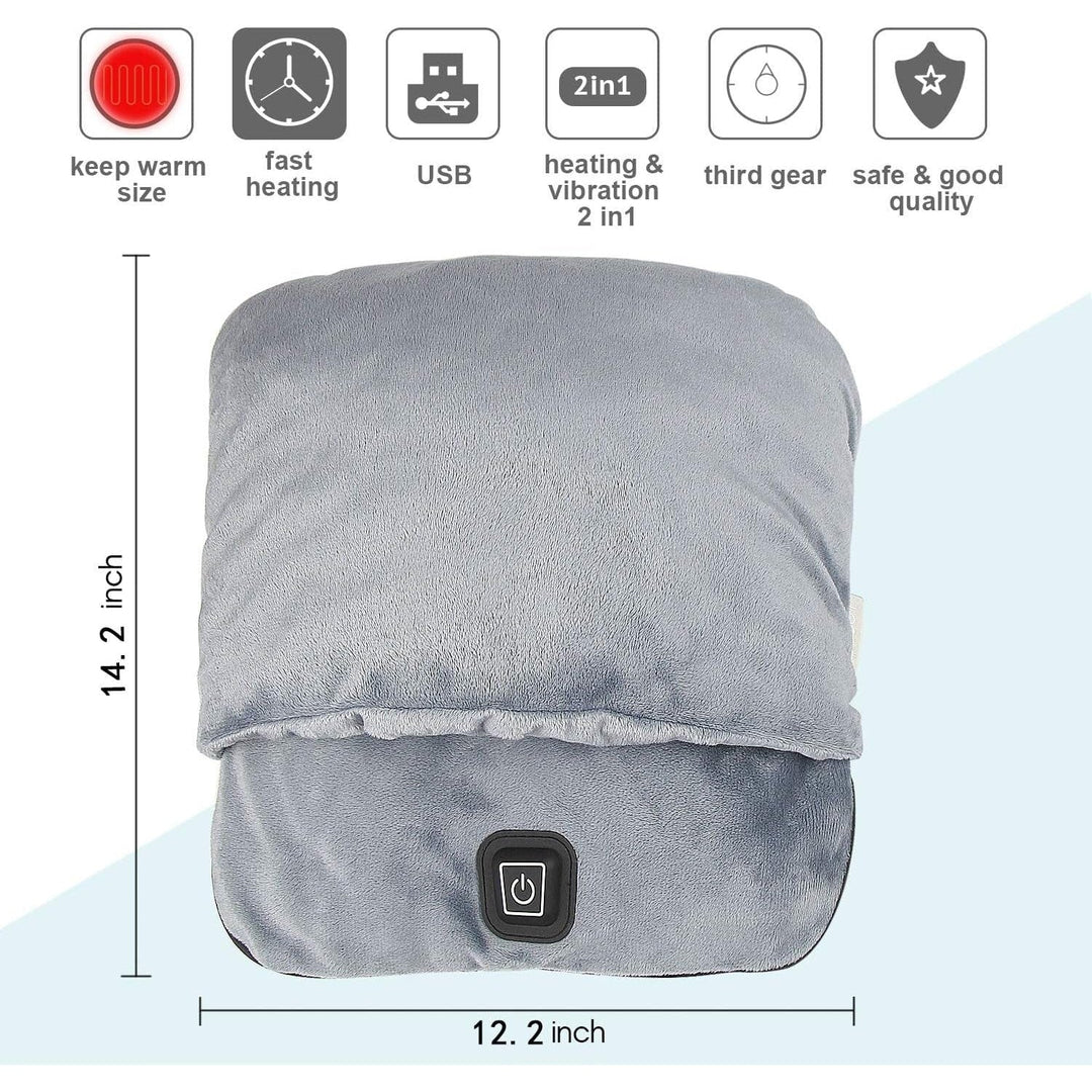 Heat Grove™ Shiatsu Foot Warmer Pouch with Heat and Vibration