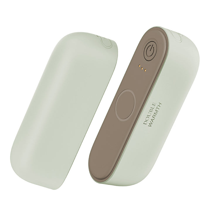 Magnetic rechargeable hand warmers split in two