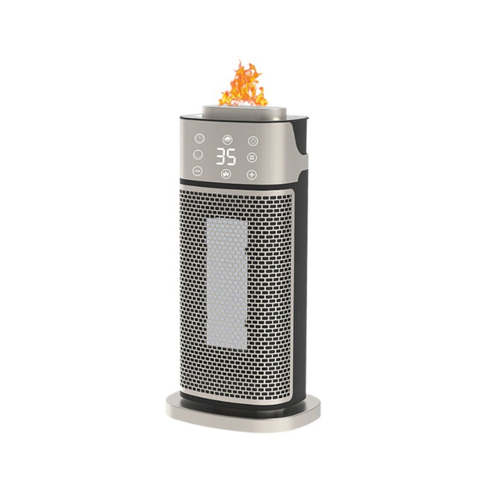 Heat Grove Tower Fan Heater 2000W with Flame-Effect Humidifier