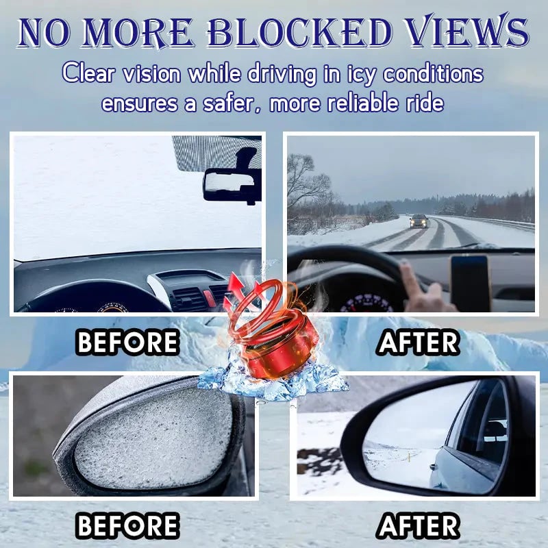 Portable Car Heater | Solar Rechargeable De-Icer | Fast Defrost Device for Cars &amp; Homes