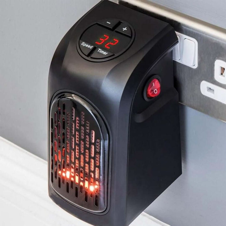 Portable Outlet Heater with LED Display and Built-In Timer – Heat Grove