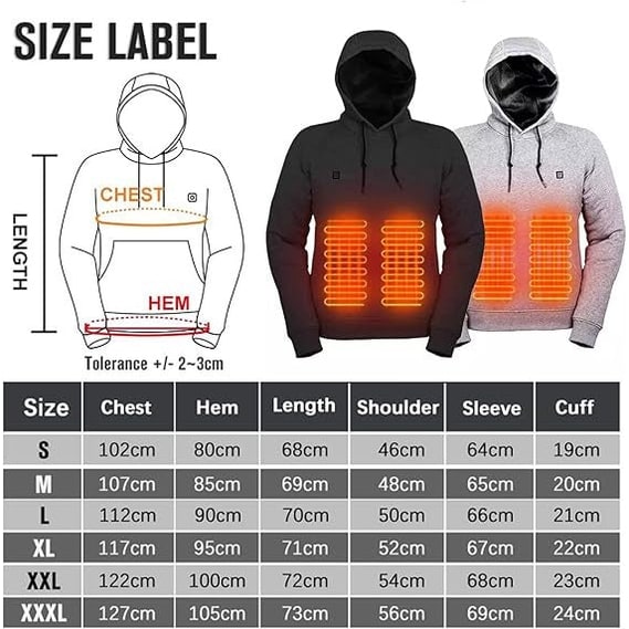 Heat Grove™ Full-Zip Heated Hoodie with 3 Temperature Levels