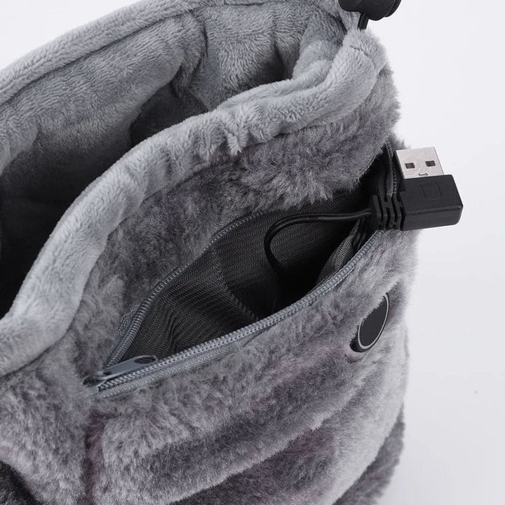 Heated Winter Slippers with USB Warming Plush Bootie and Arch Support