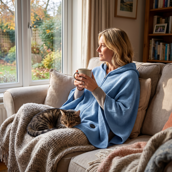 Graphene Heated Shawl - USB Powered, 15-Second Heat, Office &amp; Home