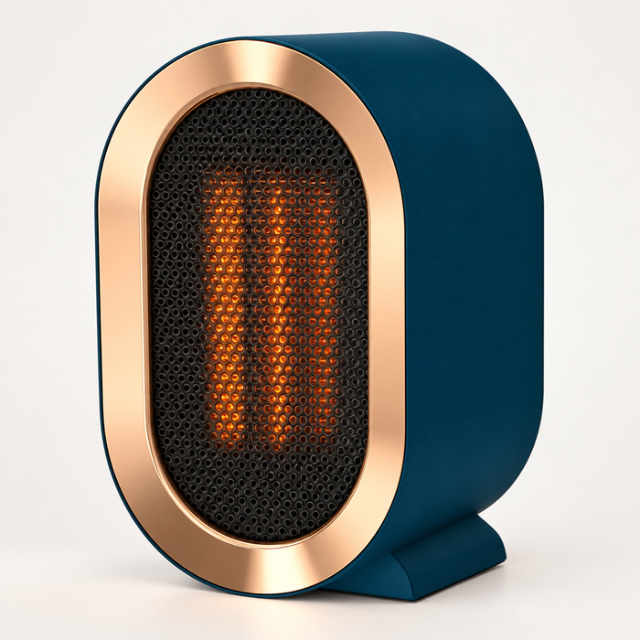 Heat Grove Compact Ceramic Desk Heater with Tip-Over Shut-Off