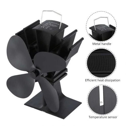 Eco Friendly Heat Powered Fireplace Fan with Increased Efficiency