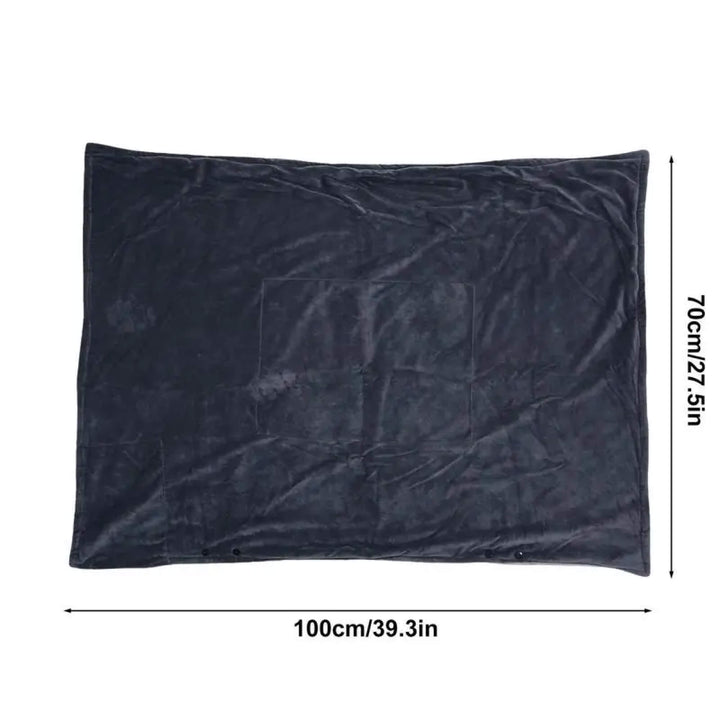 Electric Warming Heated Throw Over and Under Blanket Poncho with Fleece