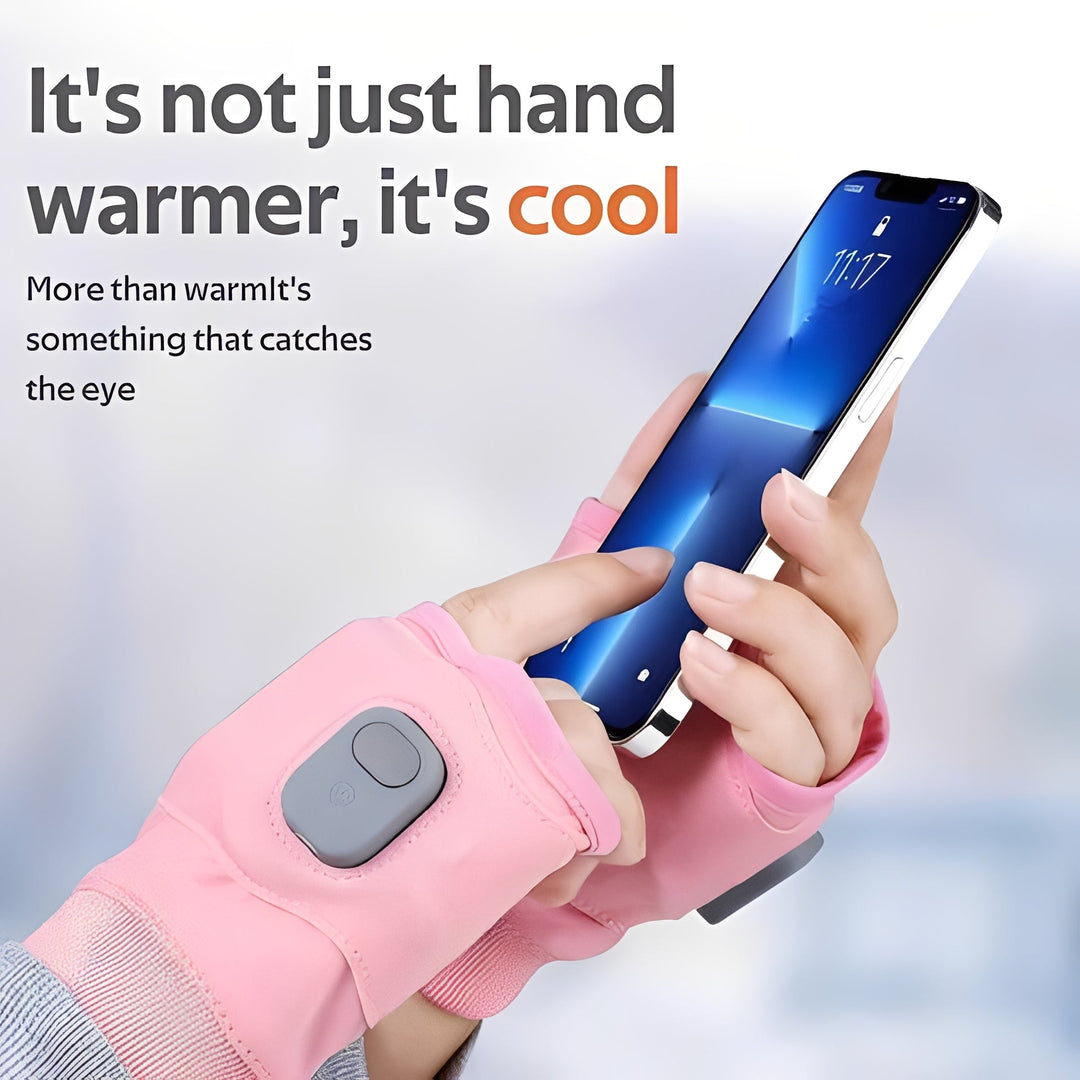 USB Rechargeable Heated Gloves Fingerless Design