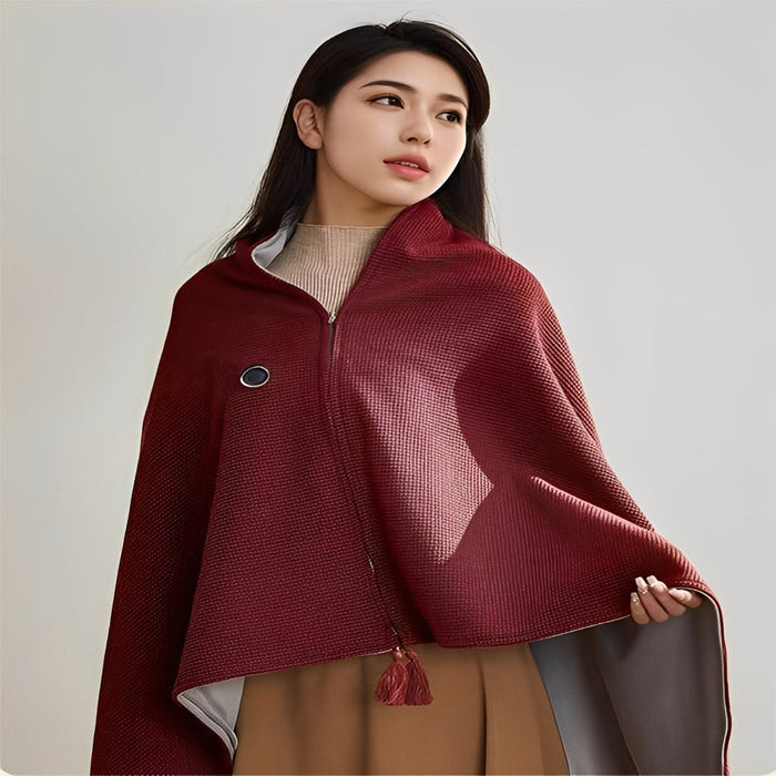 Heat Grove™ Knit Heated Shawl Blanket for Shoulders and Knees