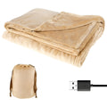 Heat Grove™ Cordless Flannel Heated Throw, USB Powered