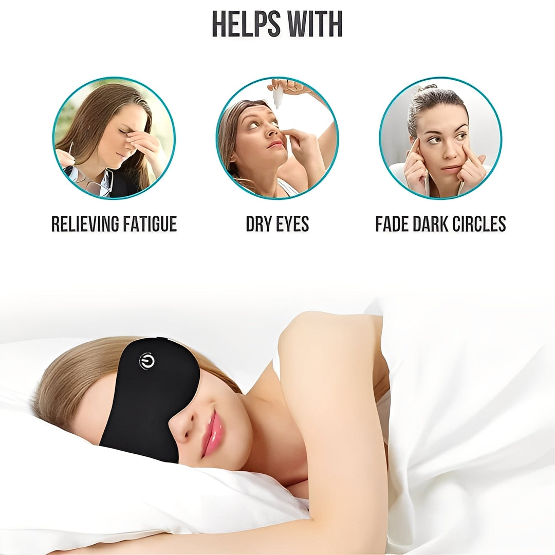Cordless Heated Eye Mask With Graphene Pad and Silk Cover