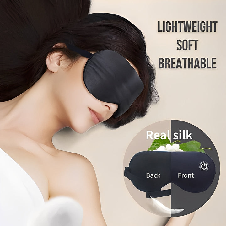 Cordless Heated Eye Mask With Graphene Pad and Silk Cover