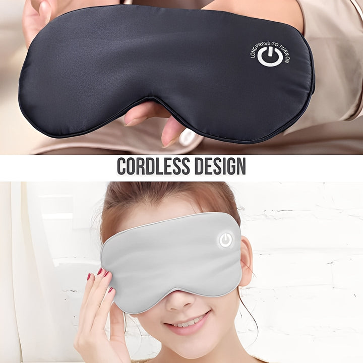 Cordless Heated Eye Mask With Graphene Pad and Silk Cover