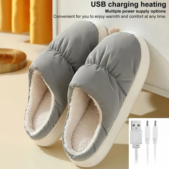Fast-Heating USB Slippers with Non-Slip Sole for Men and Women