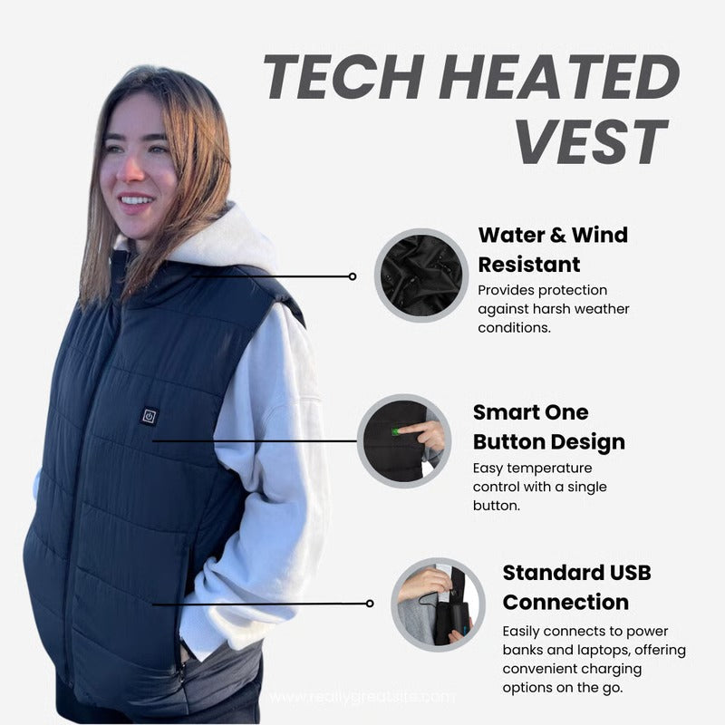 Heat Grove™ Tech Heated Vest with 60-Second Rapid Warm-Up