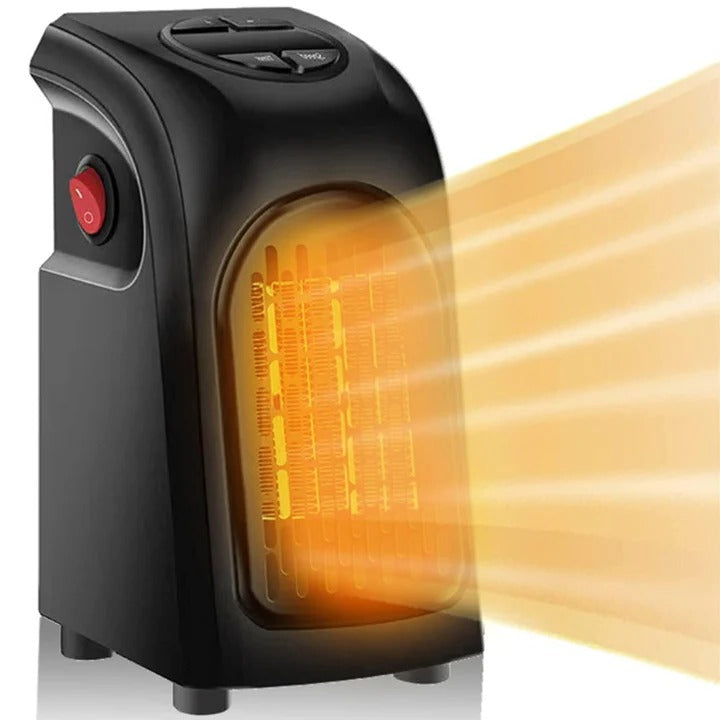 400W Plug-In Ceramic Heater with Thermostat and Timer – Heat Grove